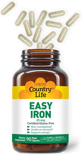 Country Life EASY IRON 25MG 90 Vegicaps
