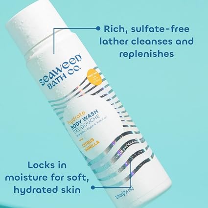SEAWEED BATH CO. HYDRATE BODY WASH CITRUS VANILLA 12 FLOZ