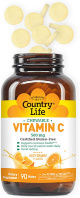Country Life VITAMIN C CHEWABLE 500MG 90 Wafer