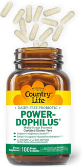Country Life DAIRY FREE POWER-DOPHILUS 100 Vegicaps
