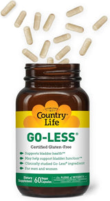 Country Life GO LESS BLADDER HEALTH SUPPORT 60 Vegicaps