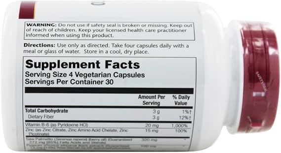 Solaray Vital Extracts Saw Palmetto & Pygeum 60CT  Veg Capsule