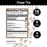 BUDDHA TEAS Organic Chaga Mushroom Tea 18 BAG