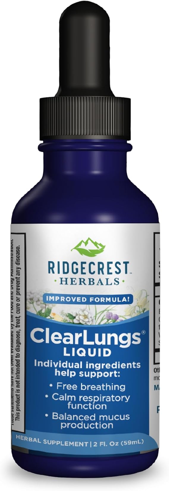 Ridgecrest Herbals Herbal Remedies Clear Lungs Liquid 2 Oz.