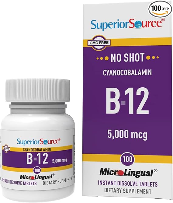 Superior Source Cyanocobalamin B-12 5,000 mcg