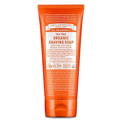 DR. BRONNER'S ORGANIC SHAVING SOAP TEA TREE 7 FLOZ