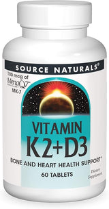 SOURCE NATURALS VITAMIN K2+D3 60 TABS