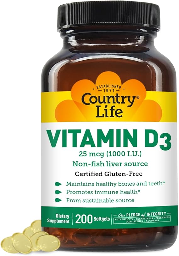 Country Life VITAMIN D3 1000IU 200 Softgel