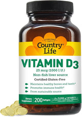 Country Life VITAMIN D3 1000IU 200 Softgel