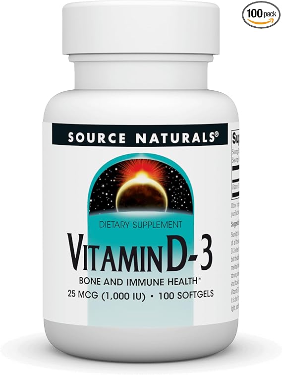 SOURCE NATURALS VITAMIN D-3 1000 IU CAP 90C