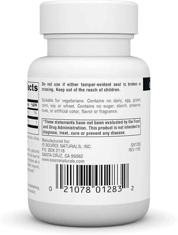 SOURCE NATURALS REDUCED GLUTATHIONE 250MG 60T