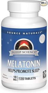 SOURCE NATURALS SLEEP SCIENCE MELATONIN 10MG TAB 120T