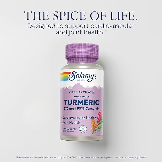 Solaray Vital Extracts Turmeric 60CT 600MG Veg Capsule