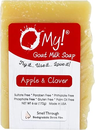 O MY! BATH AND BODYGOAT MILK SOAP BAR APPLE & CLOVER 6OZ