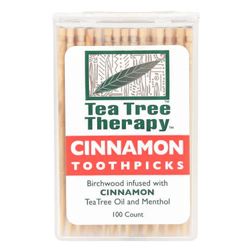 TEA TREE THERAPY TOOTHPICKS CINNAMON 100CT
