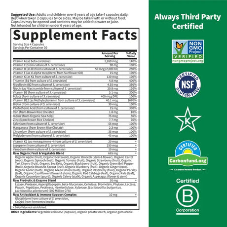 Garden of Life Vitamin Code Family 120ct CAPSULES