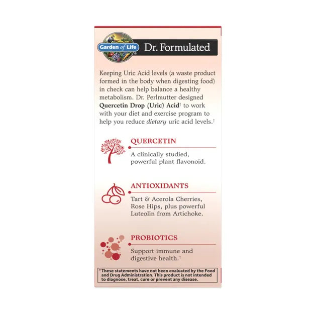 Garden of Life Dr. Formulated Quercetin Drop Uric Acid 60ct TABLETS