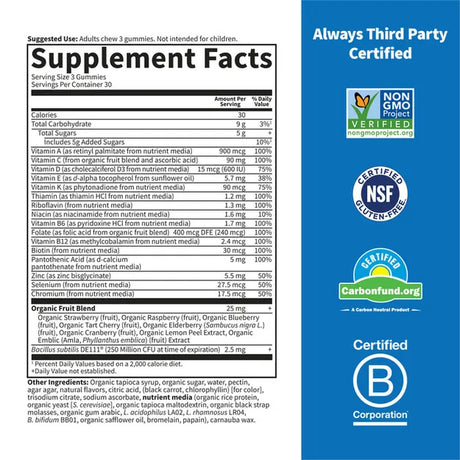 Garden of Life Vitamin Code Mens Multi Lemon Berry 90ct GUMMY