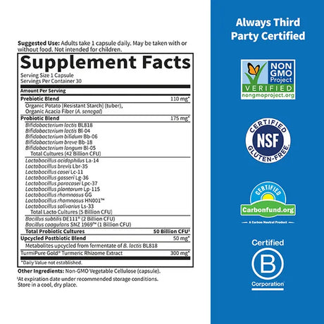 Garden of Life Dr. Formulated Probiotics Sport 50B 30ct - CAPSULES