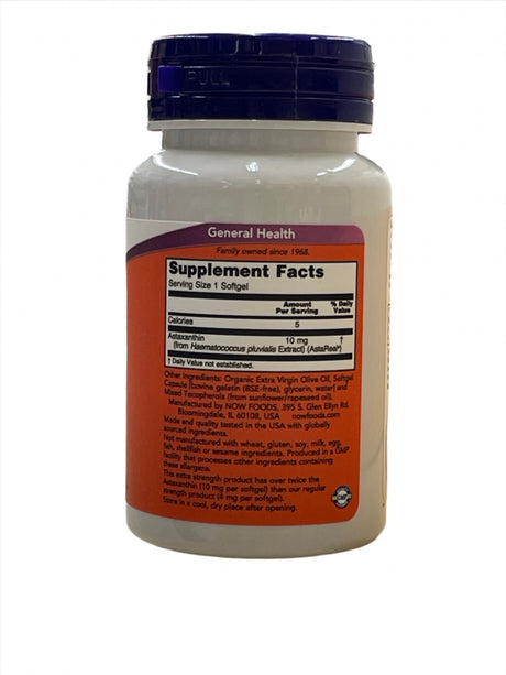 Now EXTRA STRENGTH ASTAXANTHIN 10 MG