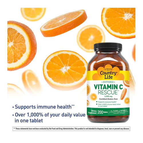 Country Life VITAMIN C RESCUE 1000MG 200 Tablet