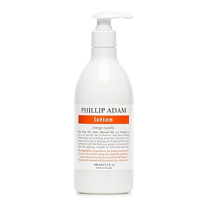 PHILLIP ADAM ORANGE VANILLA HAND AND BODY LOTION 13.5OZ