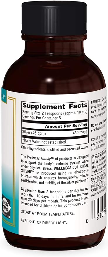 SOURCE NATURALSWELLN COLLOIDAL SLVR 45PPM 2OZ