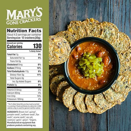MARY`S GONE CRACKERS Rosemary 5 OZ