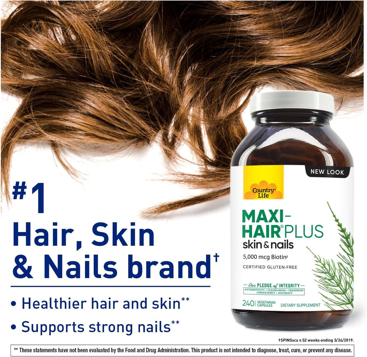 Country Life Maxi-Hair Plus Skin & Nails 240 Capsules