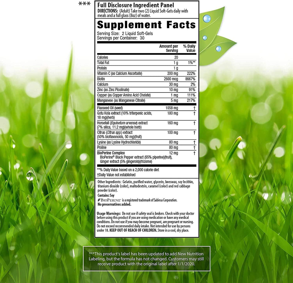 Irwin Naturals Longer, Stronger, Hair And Nails 60 Softgels