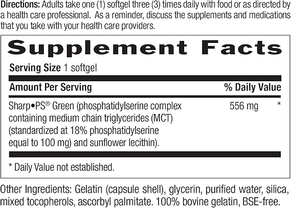 Country Life PHOSPHATIDYLSERINE 500MG 60 Softgel