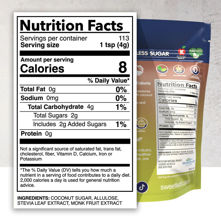 SWEET LEAF Reduced Calorie Coconut Sugar 16 OZ