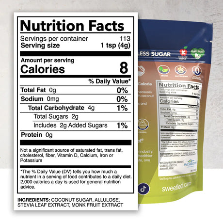 SWEET LEAF Reduced Calorie Coconut Sugar 16 OZ
