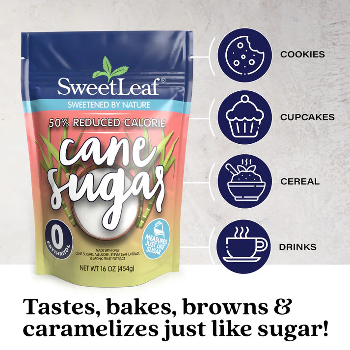 SWEET LEAF Reduced Calorie Cane Sugar 16 OZ