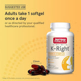 Jarrow Formulas K- Right Vitamin K Complex K1+MK-4+MK-7+D3