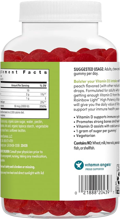 Rainbow Light VITAMIN D HIGH POTENCY GUMMIES 2000IU 60CT