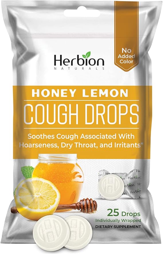 HERBION COUGH DROPS HONEY LEMON 25 LOZENGE