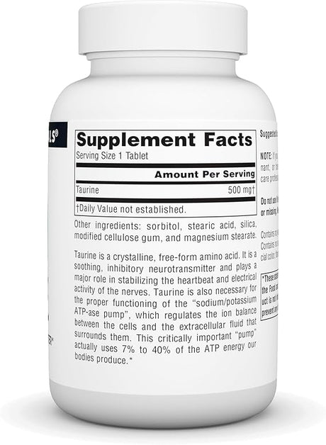 SOURCE NATURALS TAURINE 500MG TABS 120T