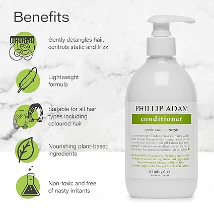 PHILLIP ADAM APPLE CIDER VINEGAR CONDITIONER 12OZ