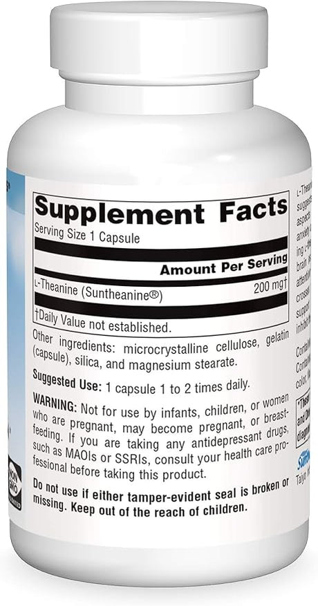 SOURCE NATURALS L-THEANINE 200 MG 60 TABS