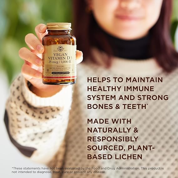 Solgar Vegan Vitamin D3 25 mcg (1000 IU) Softgels  120softgel