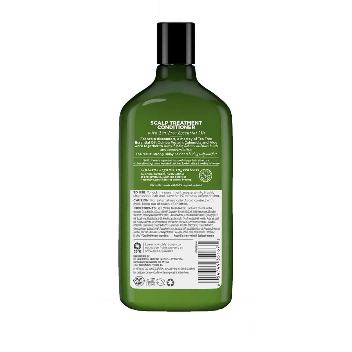AVALON ORGANICS SCALP TREATMENT TEA TREE CONDITIONER 11OZ