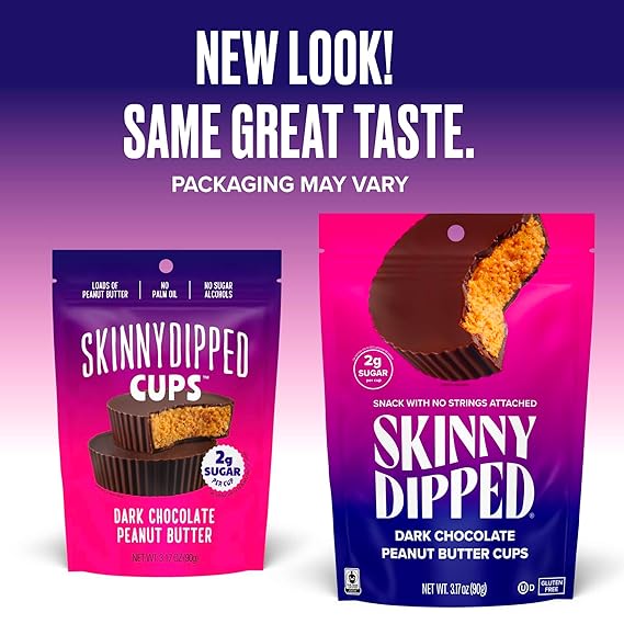SKINNYDIPPED Dark Chocolate Peanut Butter Cup 3.17 OZ