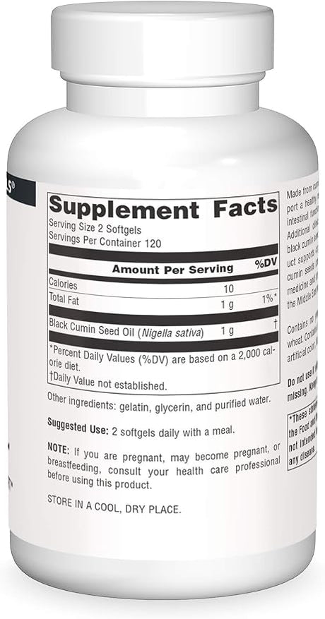 SOURCE NATURALS BLACK SEED OIL 500MG 240SG