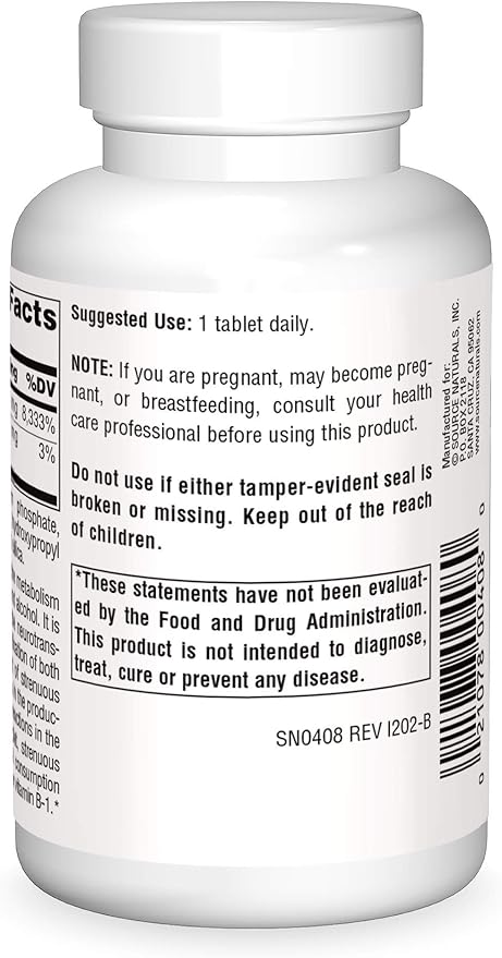 SOURCE NATURALS B-1 100MG 100T