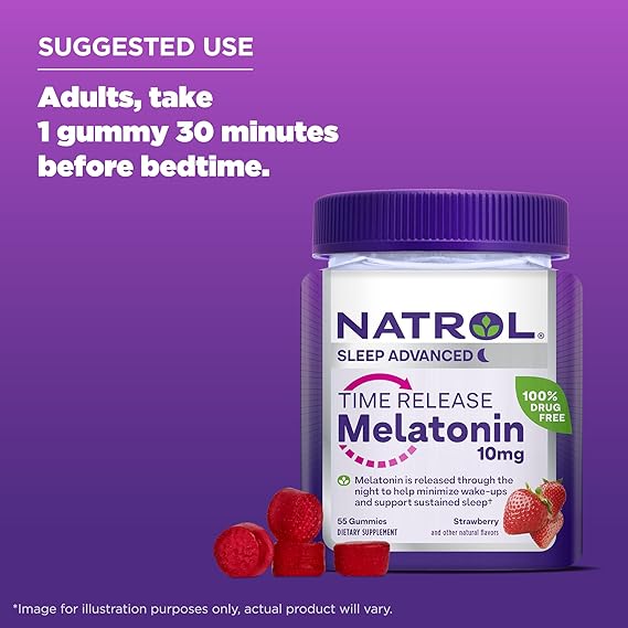 NATROL MELATONIN 10MG TIME RELEASE 35 GUMMY
