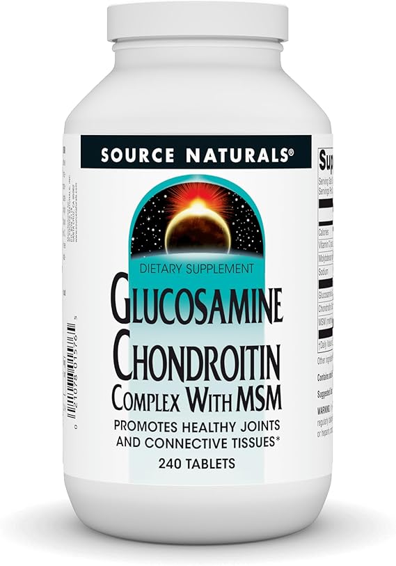 SOURCE NATURALS GLUCOSAMINE CHONDROITN MSM 120 TABLETS