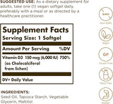 Solgar Vegan Vitamin D3 150 mcg (6000 IU) Softgels  100softgel