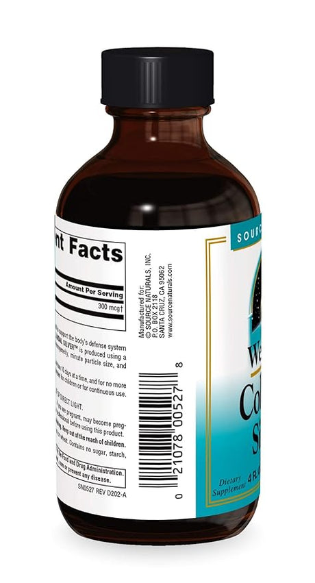 SOURCE NATURALS WELLNESS COLLOIDAL SILVER 30PPM 4OZ