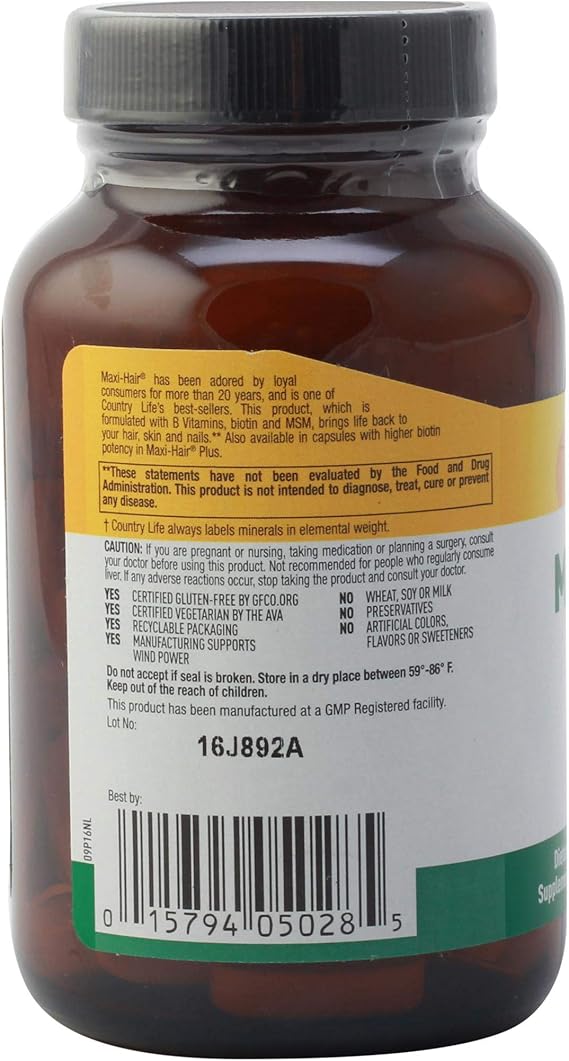 Country Life MAXI-HAIR 60 Tablet